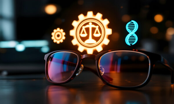 Modern technology concept eyeglasses