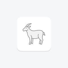 Wild Goat, vector, pixel perfect, illustrator file
