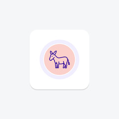 Fototapeta premium Wild Donkey, vector, pixel perfect, illustrator file