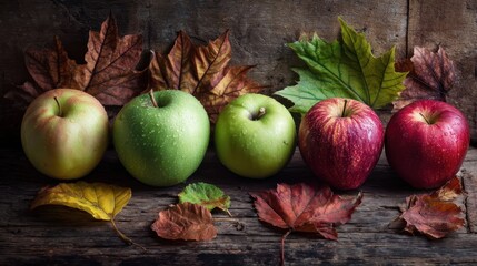 still life with apples
