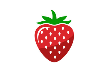 Hand drawn strawberry isolated on white background, vector illustration.