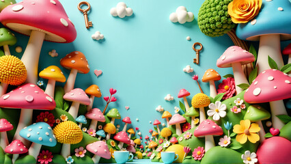 Obraz premium Playful Enchantment: Whimsical Maximalist Narrative