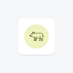 Bush Pig, vector, pixel perfect, illustrator file