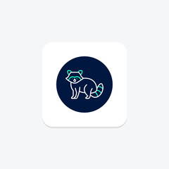 Raccoon, vector, pixel perfect, illustrator file