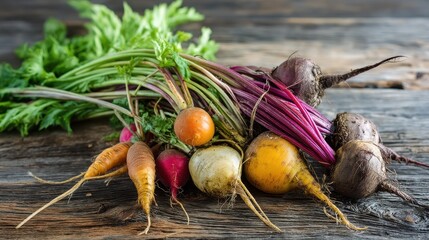 Fresh, organic red beets and red onions, perfect for a healthy autumn harvest
