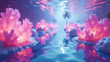 Aqueous Neon Depths