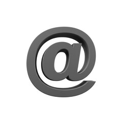 Obraz premium Sleek grey sign, an email symbol icon for modern digital communication and internet contact transparency background