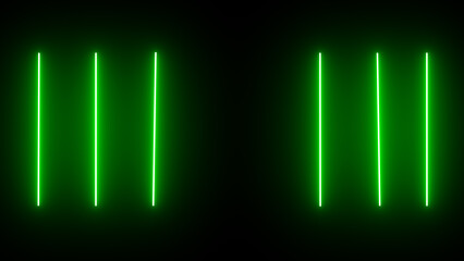 Horizontal neon line  Abstract glowing neon lights blinking lines 
