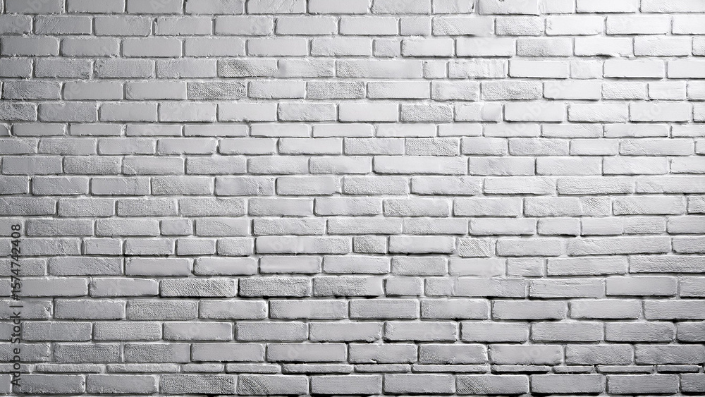 Fototapete detailed white painted brick wall texture with rough surface and handcrafted finish ideal for backgr