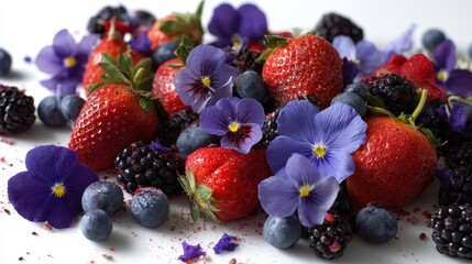 blueberries and strawberries