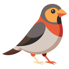 Alpha Finch Silhouette Vector