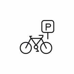 Fototapeta premium bicycle parking icon sign vector