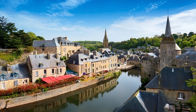 historic town of dinan bretagne france - Powered by Adobe