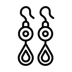 Ear Studs line icon , vector, pixel perfect, illustrator file 
