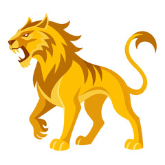 Regal Roaring Lion Silhouette