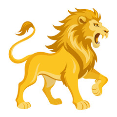Regal Roaring Lion Silhouette