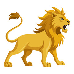 Regal Roaring Lion Silhouette