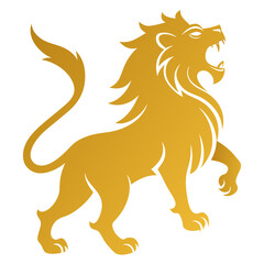 Regal Roaring Lion Silhouette