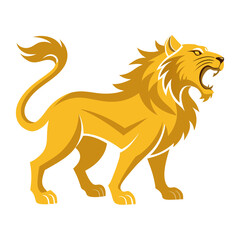 Regal Roaring Lion Silhouette