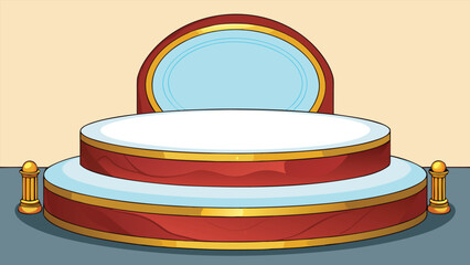 Luxury Product Display Stage Front View.