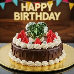 Gift your love with a delicious cake and diamonds
