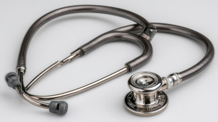 close up of stethoscope on white background