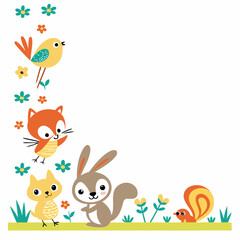 Fototapeta premium animel and noksha vector post
