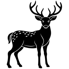 Obraz premium deer silhouette vector