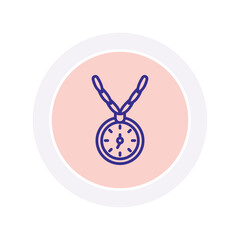 Chain Watch  color circle icon , vector, pixel perfect, illustrator file 
 
