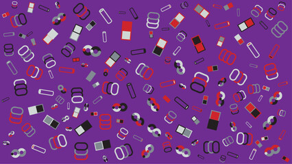 Purple background with many geometric shapes. Vector for abstract background, presentation, website, and creative poster.