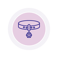 Choker  color circle icon , vector, pixel perfect, illustrator file 
