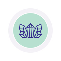 Crystal  color circle icon , vector, pixel perfect, illustrator file 

