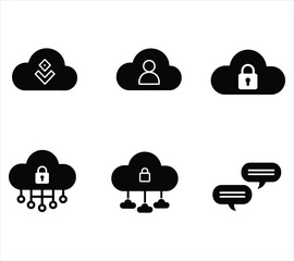 Digital Cloud Ecosystem Silhouette