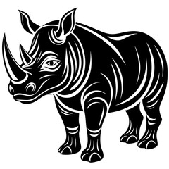 Fototapeta premium rhino isolated on white