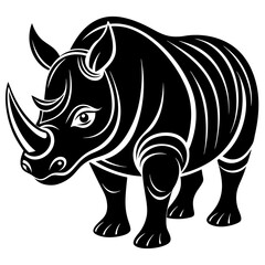 Fototapeta premium rhino isolated on white