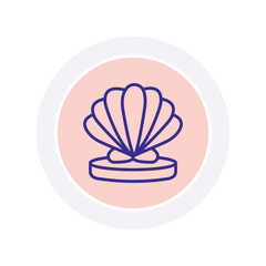 Make Up Seashell color circle icon , vector, pixel perfect, illustrator file 
