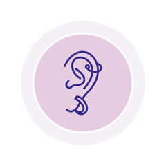 Piercing  color circle icon , vector, pixel perfect, illustrator file 
