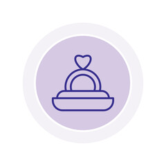 Wedding Ring color circle icon , vector, pixel perfect, illustrator file 
