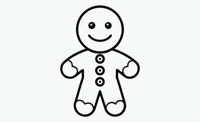 Gingerbread man silhouette, Gingerbread Man Cookie Silhouette, Black Vector for Holiday 