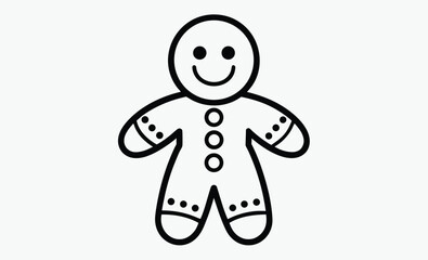 Gingerbread man silhouette, Gingerbread Man Cookie Silhouette, Black Vector for Holiday 