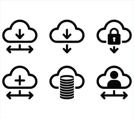 IT Cloud Management Silhouettes