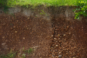 side view gravel Soil
