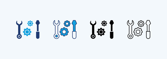 Engineering Icon Set Multiple Style Collection