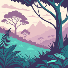 landscape with trees