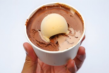 Funny Ice Cream "Face Plant" in a Cup