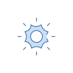 Sunshine icon design with white background stock illustration