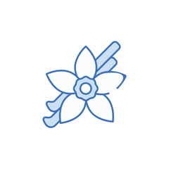 Vanilla icon design with white background stock illustration