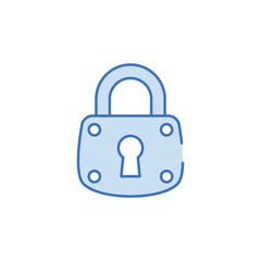 Lock icon design with white background stock illustration