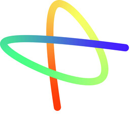 png transparent Vibrant Gradient Spiral Colorful Abstract Spring or DNA Icon Fluid Rainbow Curve with Smooth Blended Hues. Modern Graphic Element for Tech, Science, Education & Dynamic Design.
