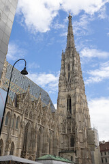 Soaring Spires and Intricate Details, Exterior facade of St. Stephen's Cathedral in Vienna, Austria